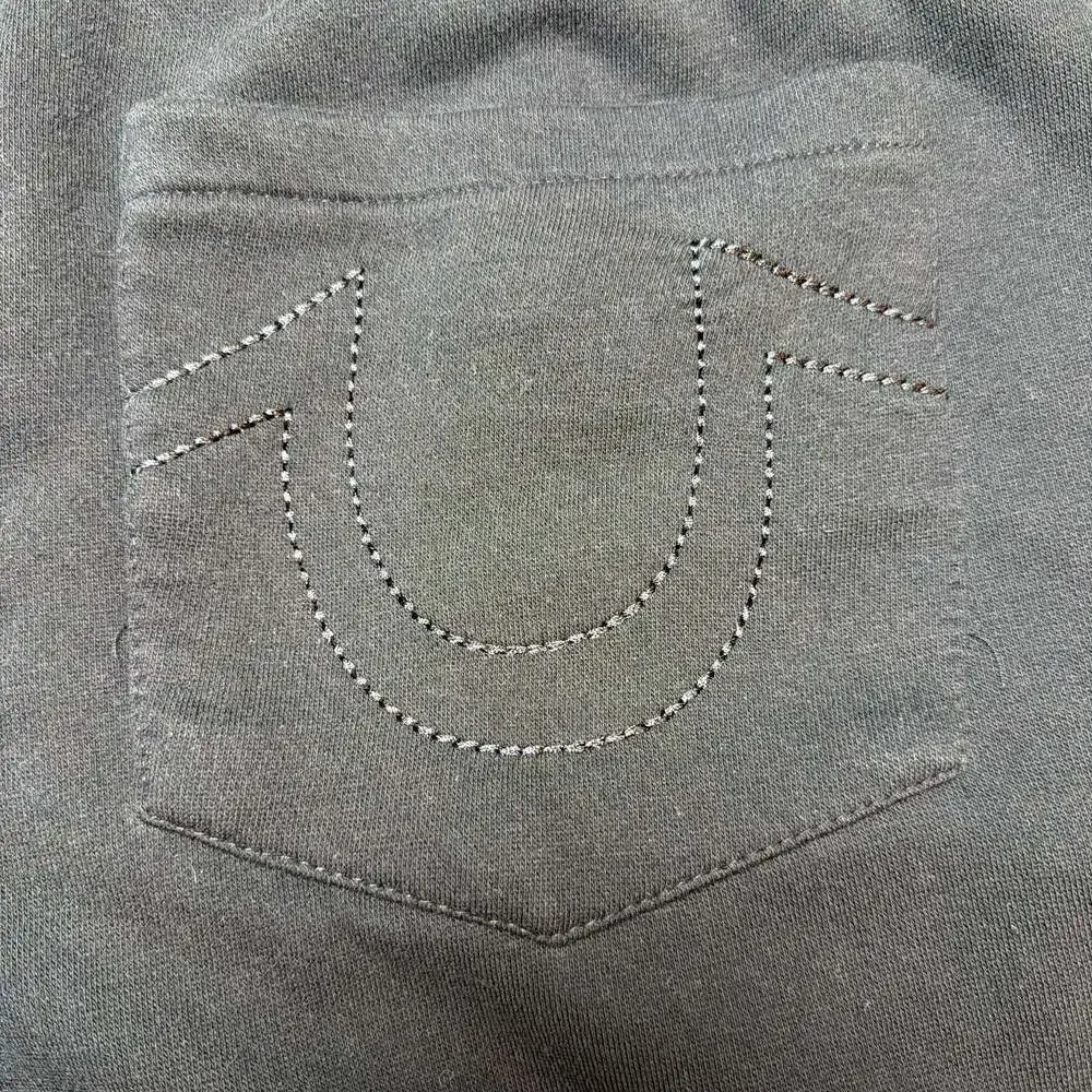 True Religion College Horseshoe Sweat Shorts Black 2XL